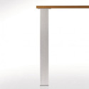 Tafelpoten 271R vierkant 80x80mm inox look hoogte 870mm / 4pce