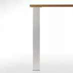 Pieds de table 271R carrés 80x80mm inox look hauteur 870mm / 4pce