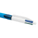 Bic 4 Colours Grip stylo bille 4 couleurs, moyen, 4 couleurs d'encre classique, corps bleu