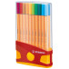 STABILO point 88 fineliner ColorParade red-orange box 20 assorted colors