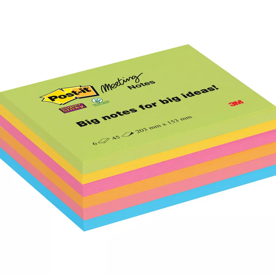 Post-it Super Sticky Meeting notes,...