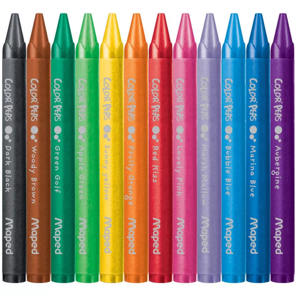 Maped waskrijt Color'Peps Wax, doos...