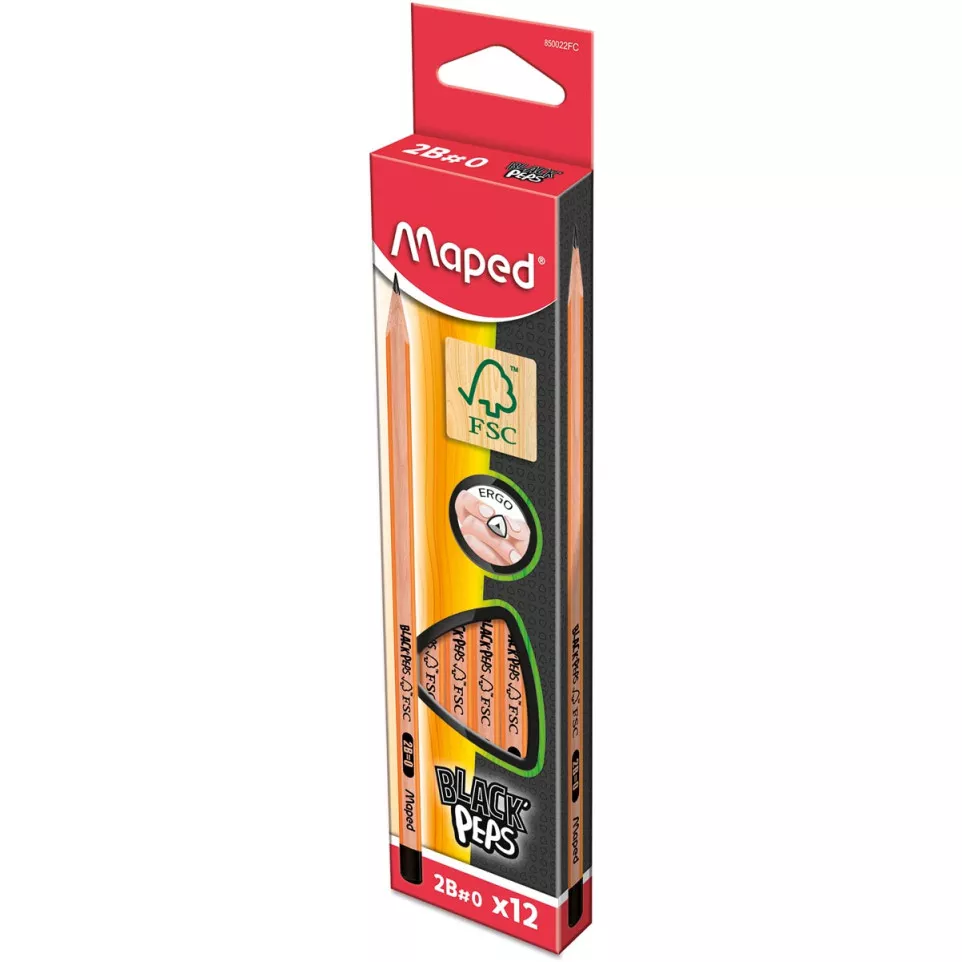 Maped Black'Peps 2B Graphite Pencil...