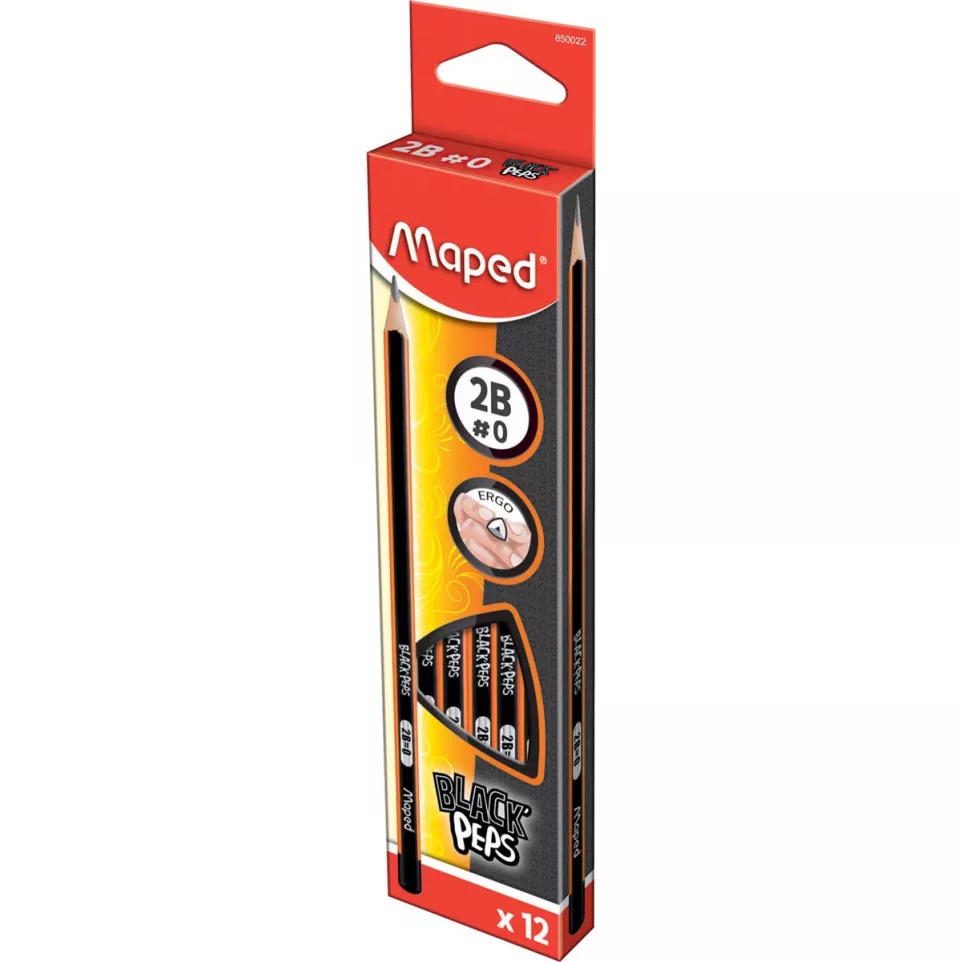 Maped Black'Peps 2B Graphite Pencil...