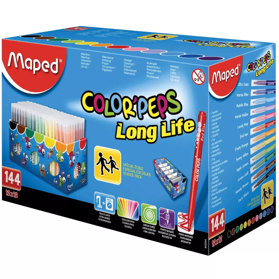 Maped Color’Peps 144 Felt-tip Markers...