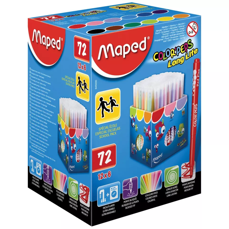 Maped Color’Peps Felt Tip Pens 72...