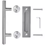 300mm Stainless Steel Sliding Door Rod and Cup / pc