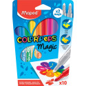 Maped feutre Color'Peps Magic, étui de 10 pièces en couleurs assorties et 2 révélateurs