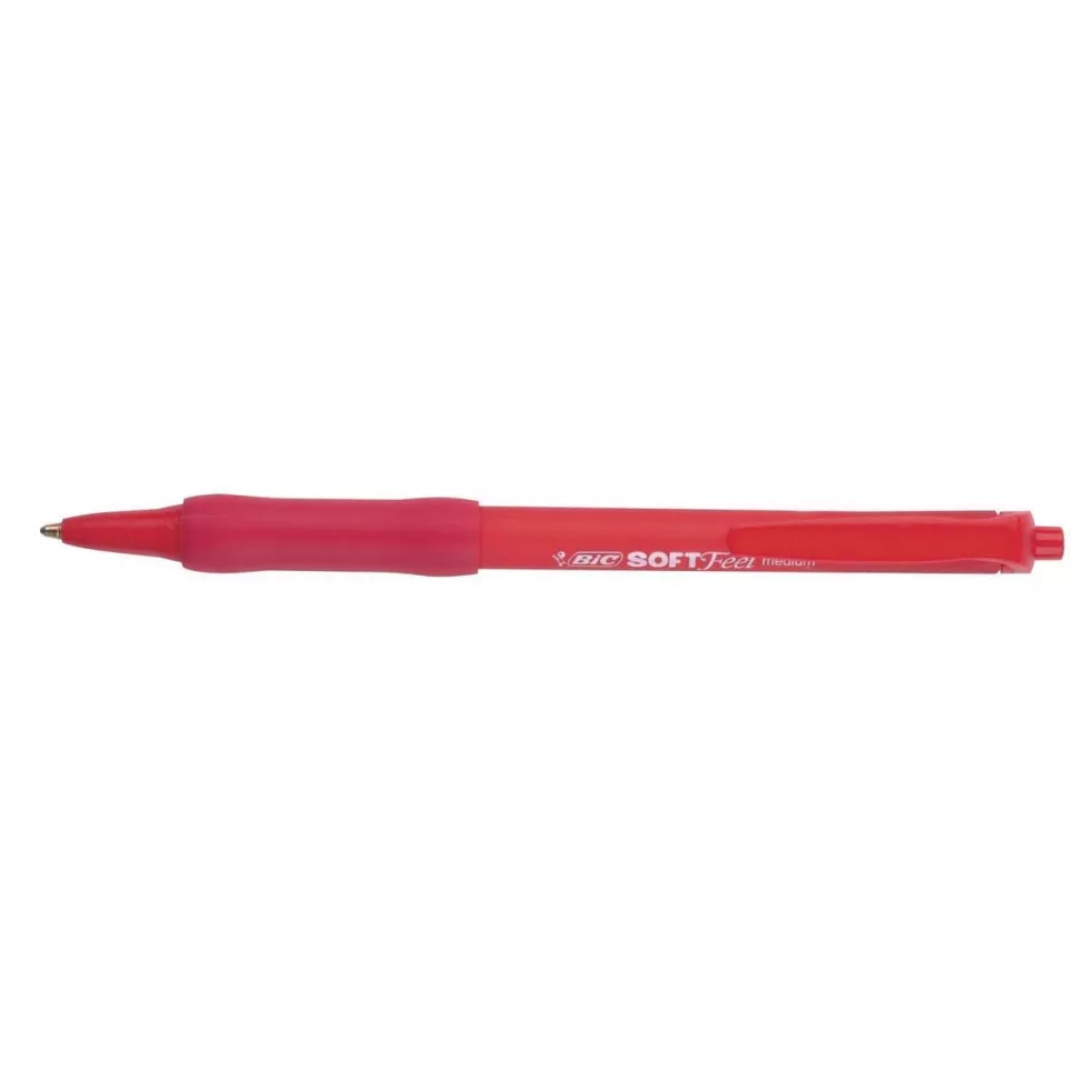 Bic balpen Soft Feel Clic Grip rood