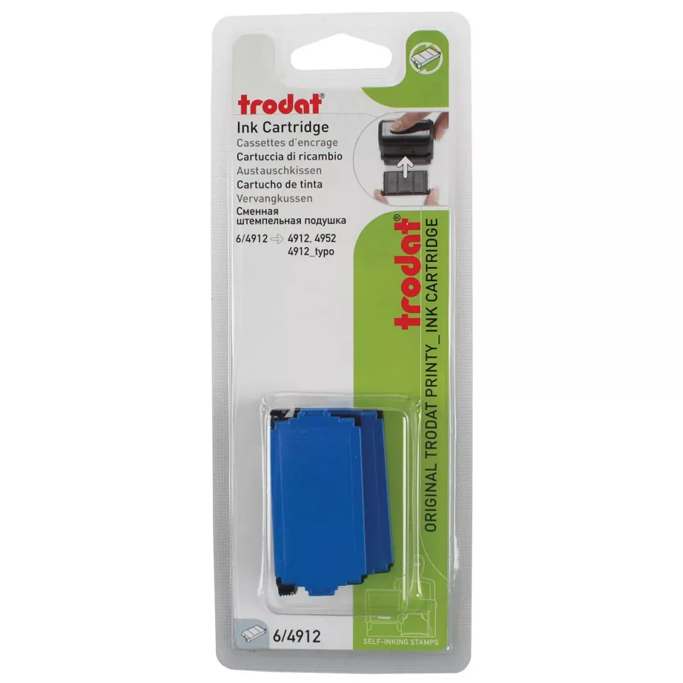 Trodat vervangkussen blauw, voor...