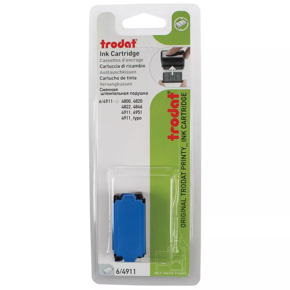 Trodat vervangkussen blauw, voor...