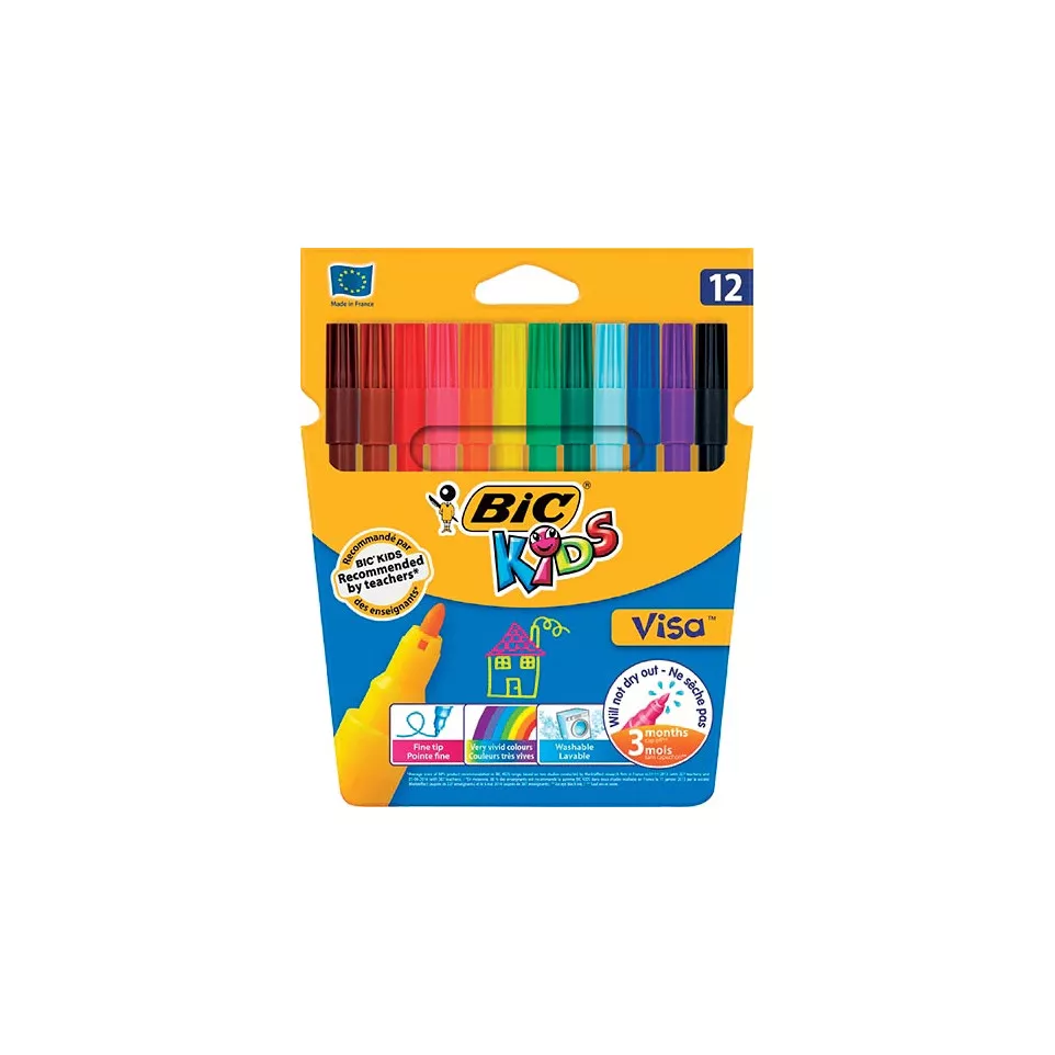 Bic Kids viltstift Visa 12 stiften
