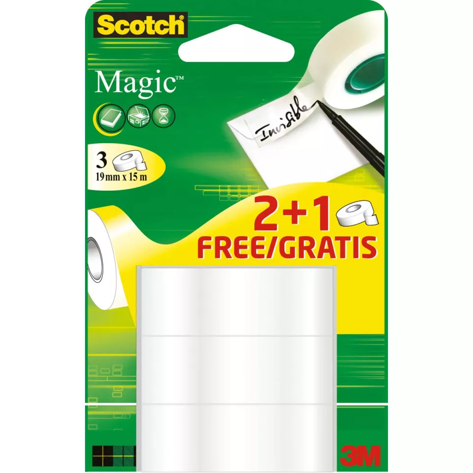 Scotch Magic plakband Ft 19 mm x 15 m...