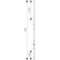 GU Secury X F16 SZ-R2 boven- en onderrail kit met cilinderbediening / pce