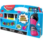 Maped Color’Peps Gouache Dispenser Box with 6 Bottles 75 ml Primary Assorted Colors