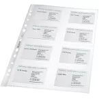 Leitz pochette-coin, ft A4 pour des cartes de visite, en PP, paquet de 10 pièces, perforation 11 trous