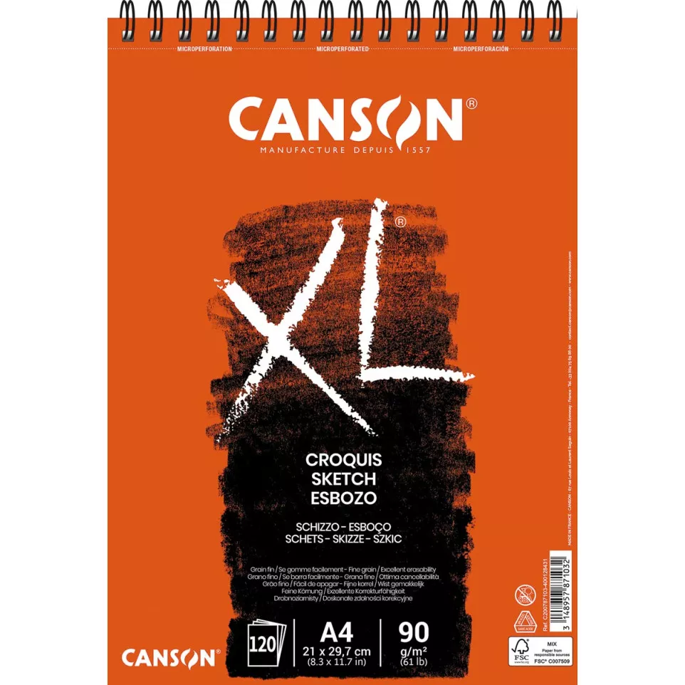 Canson schetsboek XL, 90 g/m², ft A4,...