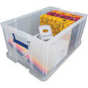 Bankers Box 70 Liter Transparent Storage Box with Blue Handles Individually Boxed