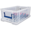 Bankers Box 10 Liter Storage Box Transparent with Blue Handles Cardboard Packaging