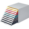 Durable bloc à tiroirs Varicolor 10 tiroirs, meuble blanc