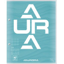 Aurora Ruled Notepad, 16.5 x 21 cm, 75 Sheets, 2 Holes, Commercial Grid
