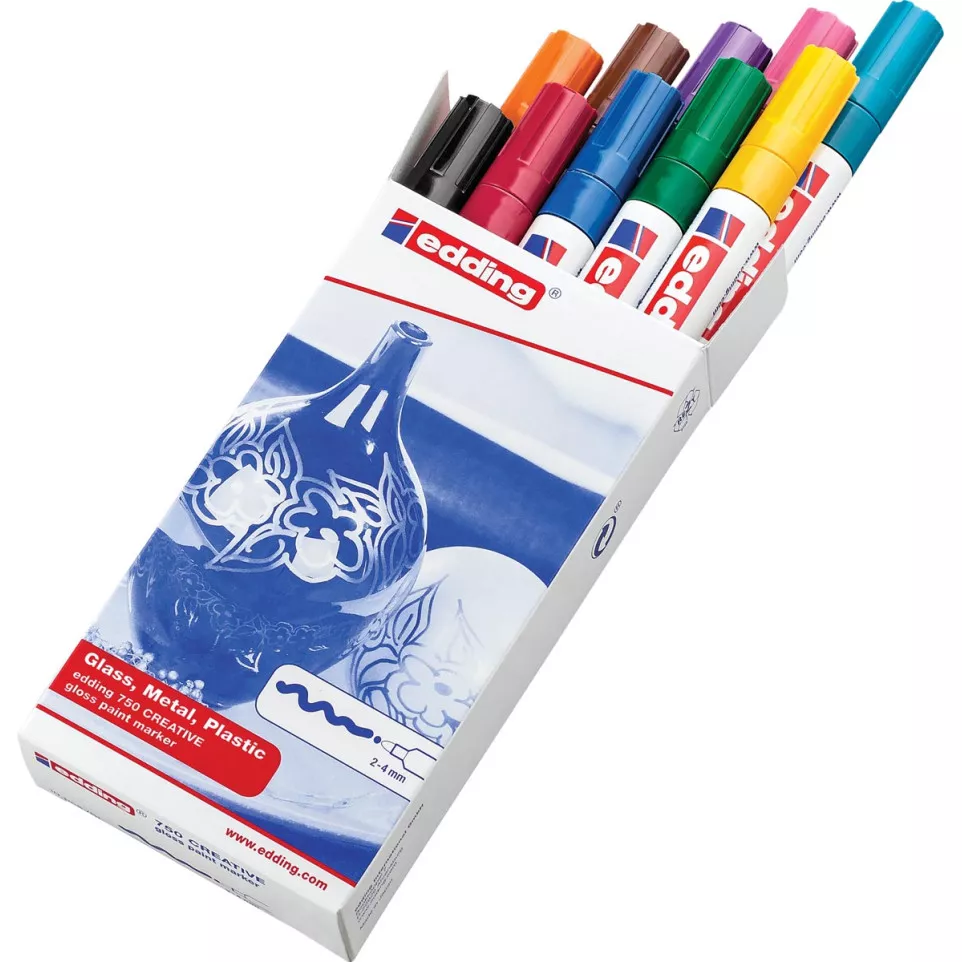 Edding 750 Gloss Paint Marker Set, 10...