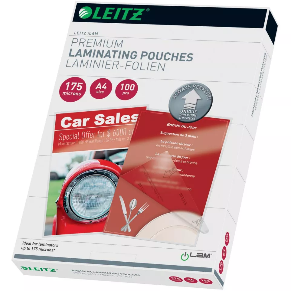 Leitz Ilam Laminating Pouches A4 350...