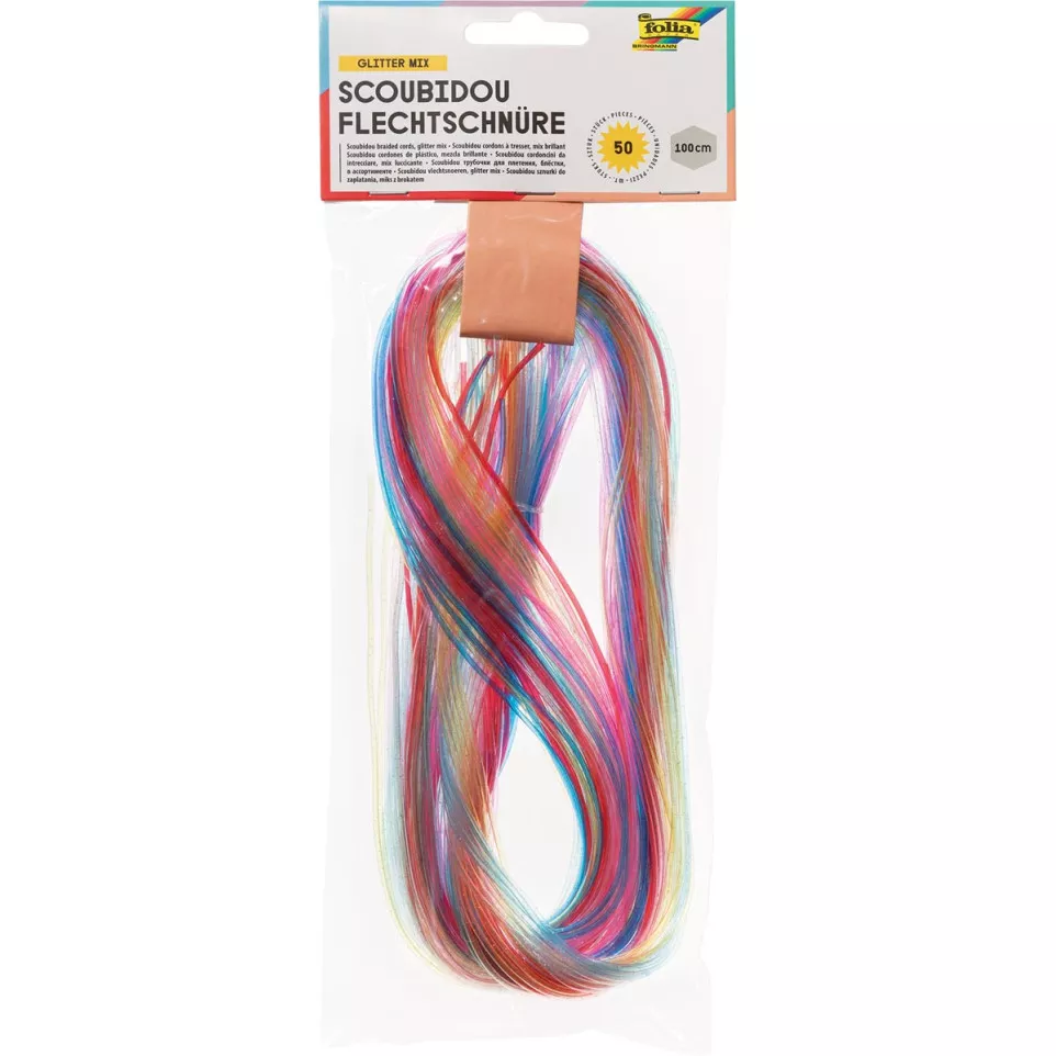 Folia scoubidou draad met glitter,...