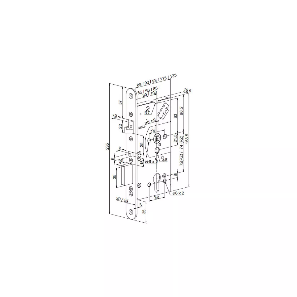 Abloy EL461 60/72 12-24Vdc modulair...