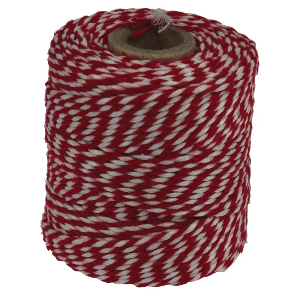 Red and White Cotton Twine, 50 g...