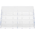 Deflecto porte-cartes de visite 2 x 4 compartiments, transparent