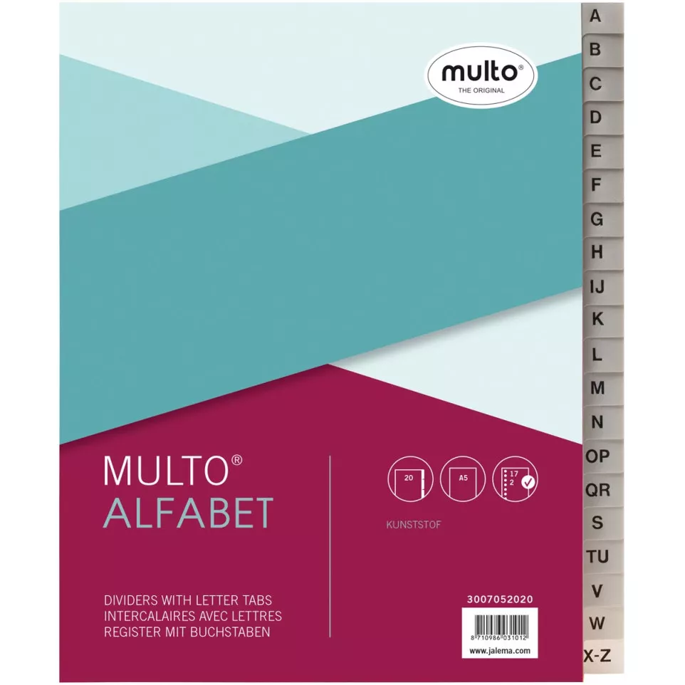 Multo tabbladen uit kunststof, voor...
