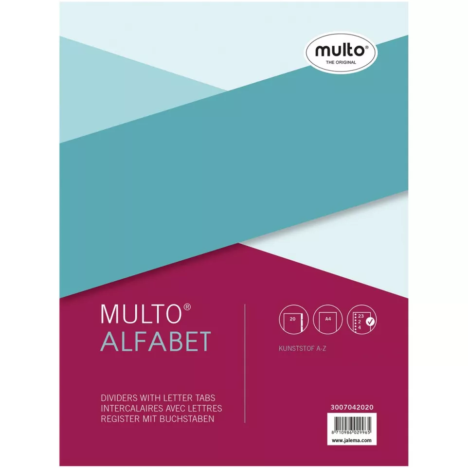 Multo tabbladen voor ft A4, uit PP,...