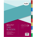 Multo tabbladen voor ft A4, 23-gaatsperforatie, 10-delig, geassorteerde kleuren