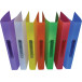 Alpha 2-Ring Polypropylene Binder for A4 Sheets Assorted Transparent Colors 25 mm Rings
