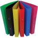 Alpha A4 Polypropylene 2-Ring Binder, 25 mm Rings, Assorted Colors