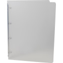 Alpha A4 Polypropylene 4 Ring Binder 16mm Transparent White