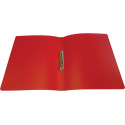 Alpha ringmap, voor ft A4, uit PP, 2 ringen van 16 mm, transparant rood