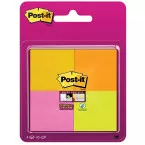 Post-it Super Sticky Notes, 1.88 x 1.88 in, 45 Sheets per Pad, 4 Pads, Assorted Colors, Blister Pack