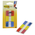 Post-it Index Strong Filing Tabs, Medium, Red Yellow Blue, 25.4 x 38 mm, 22 Tabs per Color, Set of 3 Colors