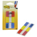 Post-it Index Strong, ft 25,4 x 38 mm, set van 3 kleuren (rood, geel en blauw), 22 tabs per kleur