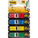 Post-it Index Tabs Small, 4 x 35 Tabs, Red, Blue, Yellow and Green