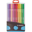 STABILO Pen 68, ColorParade, boîte bleu-gris, 20 pièces en couleurs assorties