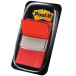 Post-it Index Tabs, Standard, 25.4 x 43.2 mm, Dispenser with 50 Tabs, Red
