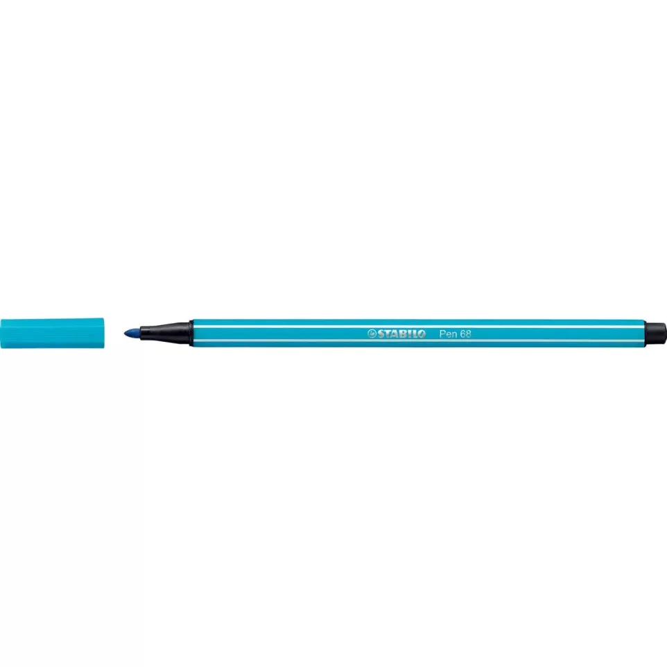 STABILO Pen 68 feutre, bleu clair