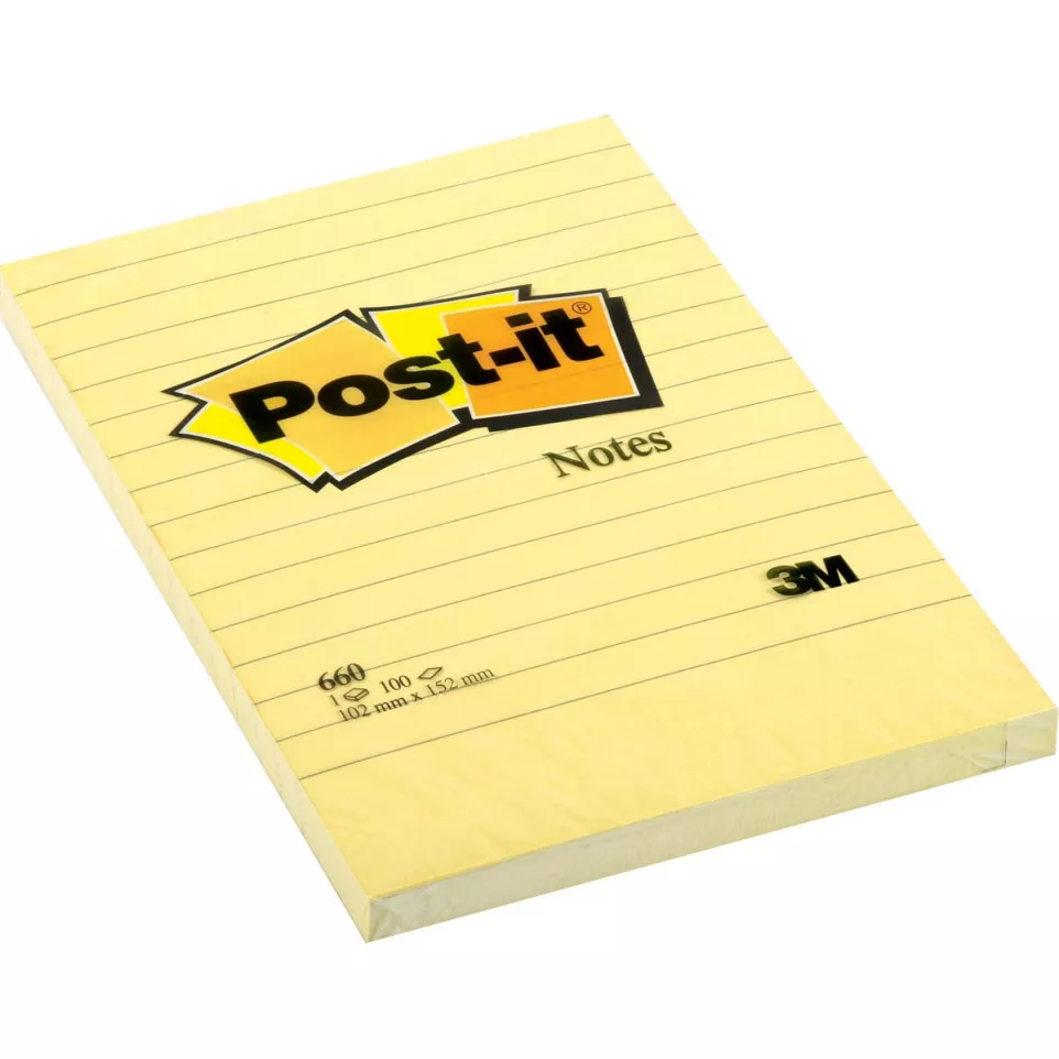 Post-it Notes, ft 102 x 152 mm, geel,...