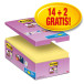 Post-it Super Sticky notes, 90 vel, ft 76 x 127 mm, geel, pak van 14 blokken + 2 gratis