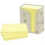 Post-it Recycled Notes, 76 x 127 mm, Yellow, 100 Sheets per Pad, Pack of 16 Pads