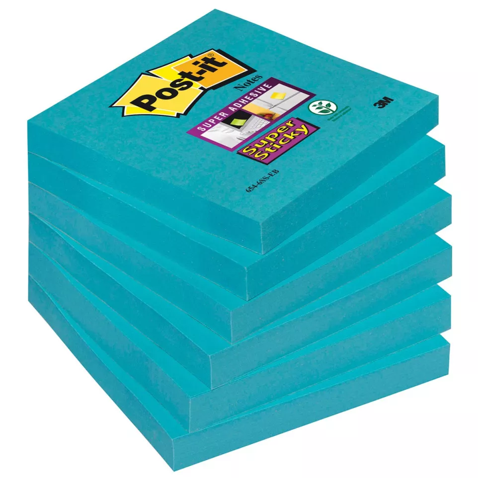 Post-it Super Sticky Notes, 3 x 3 in,...