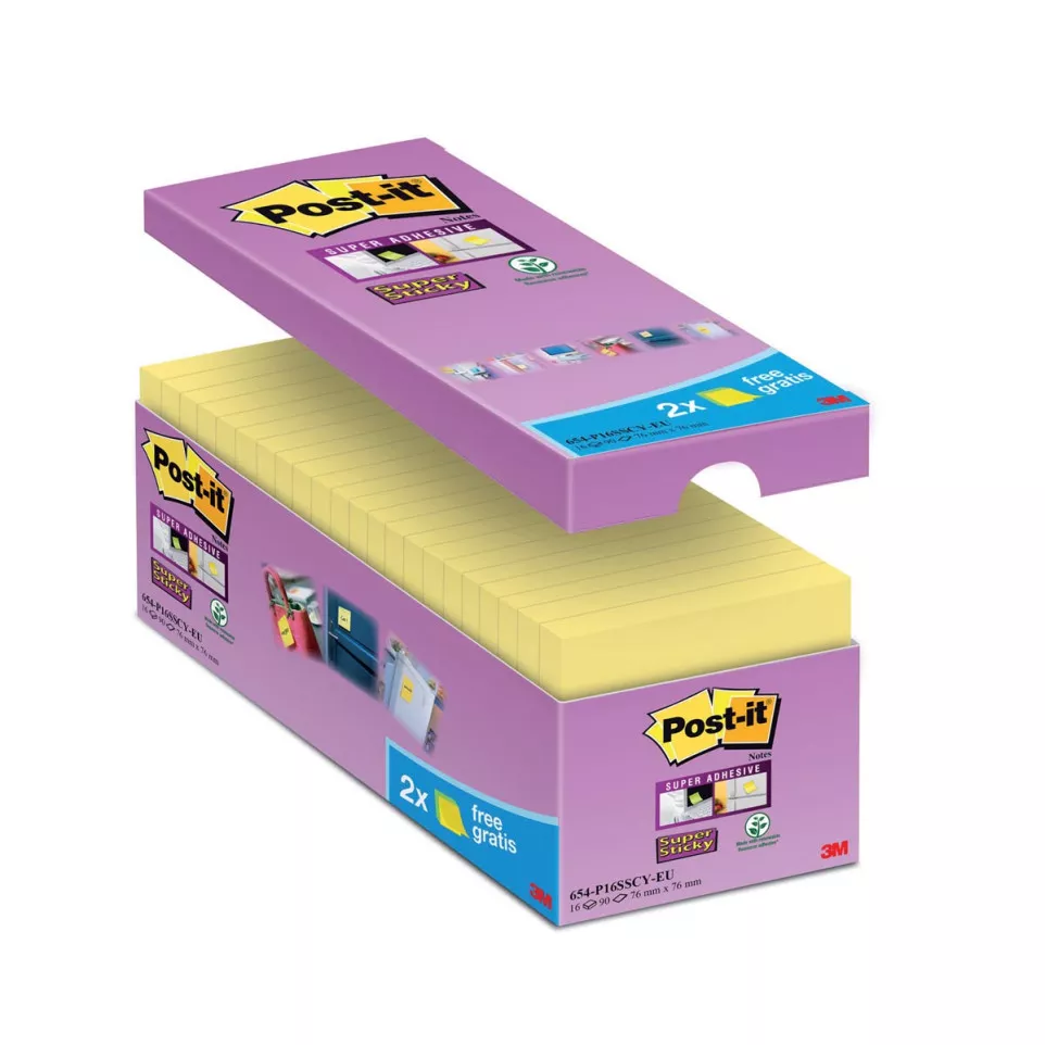 Post-it Super Sticky notes, 90 vel,...